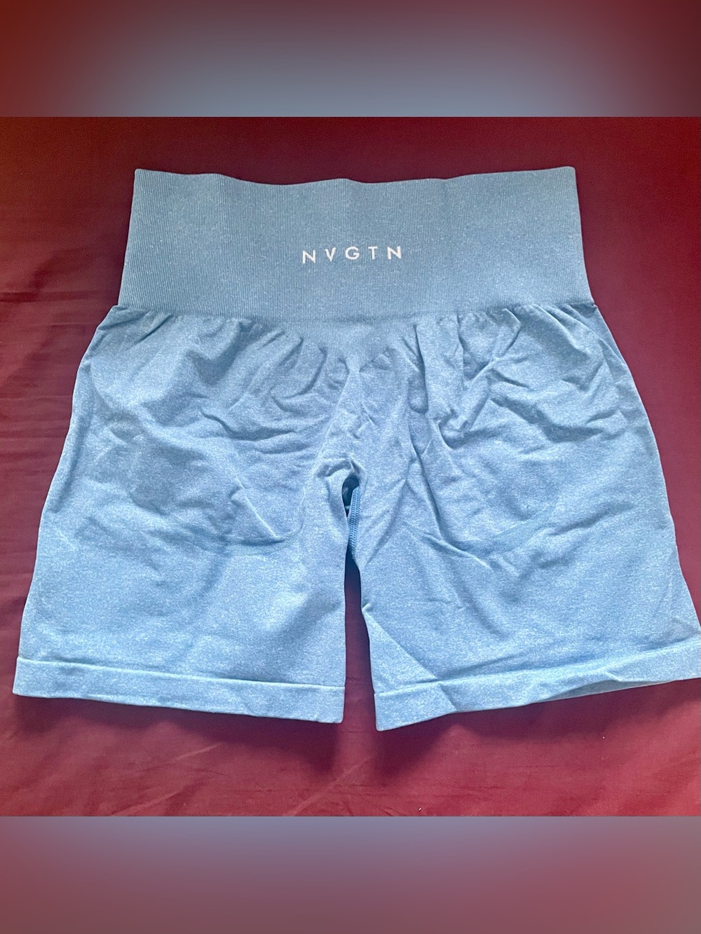 NVGTN Gym Shorts - set of 2, blue and green size M